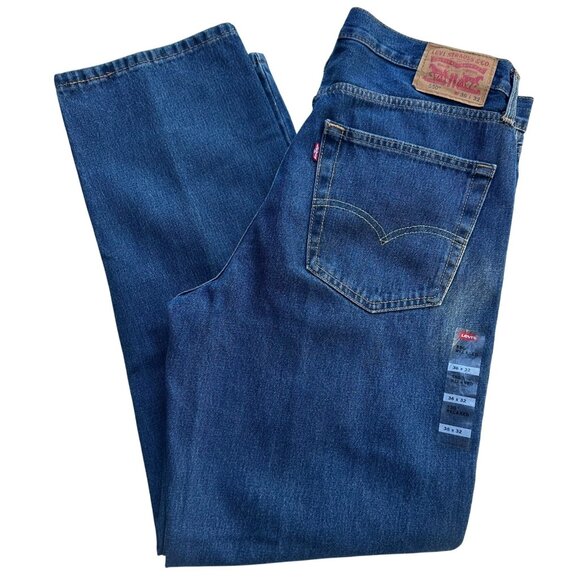 Levis 550 Mens Relaxed Fit Jeans W36 L32 Blue Denim Classic Style Original NWT - Picture 1 of 13